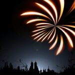 New Year's midnight fireworks celebration