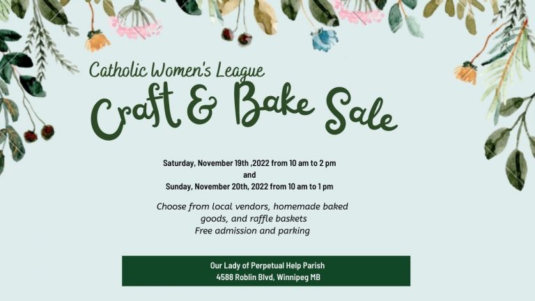 CWL Craft and Bake Sale 2022